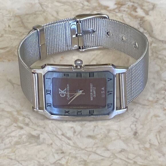 Calvin Klein Slim Tank Quartz Watch Stainless Steel Strap - Picture 2 of 10